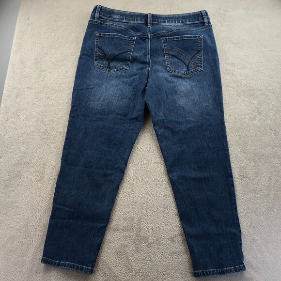 Lincoln Outfitters Womens Jeans 16 Blue Denim Stretch Skinny Leg Mid Rise Casual - Picture 14 of 14